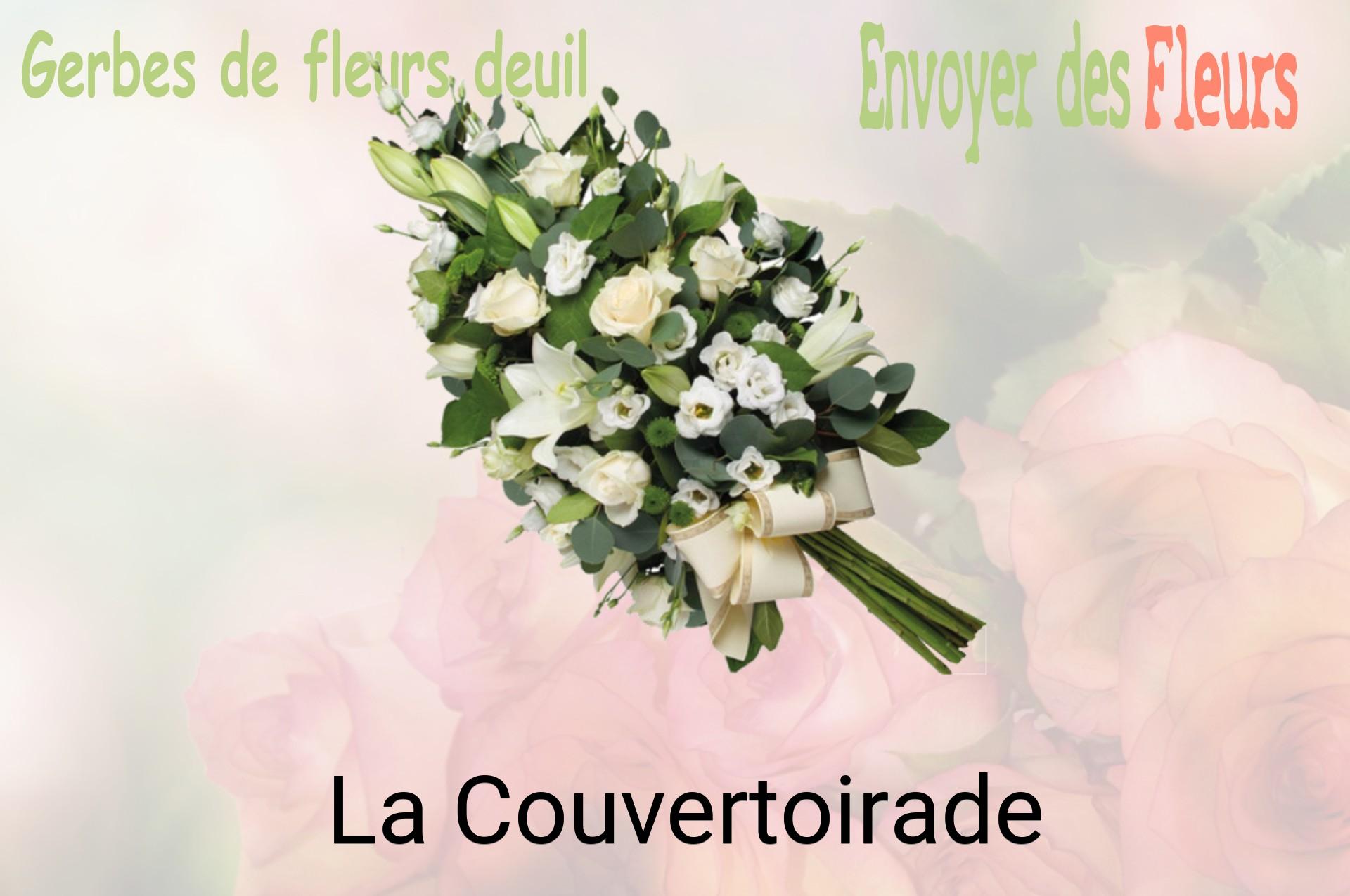 Gerbe de fleurs de deuil livrée à La Couvertoirade